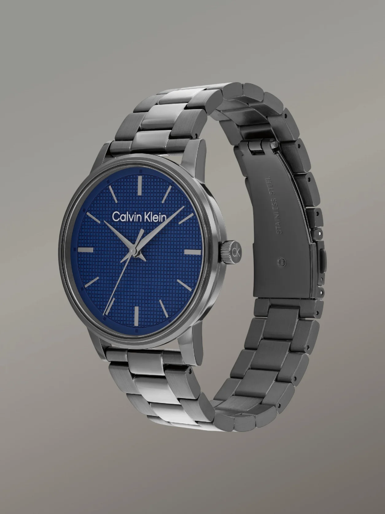 Grey Textured Dial Bracelet Watch