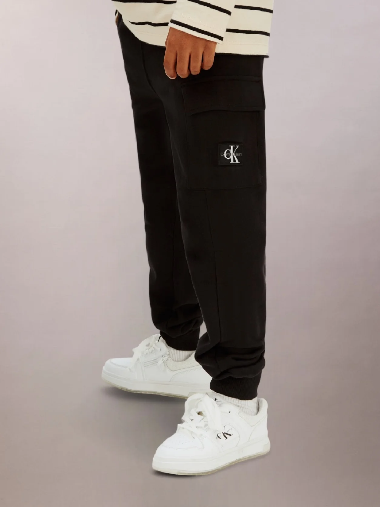 Ck Black Relaxed Cargo Joggers