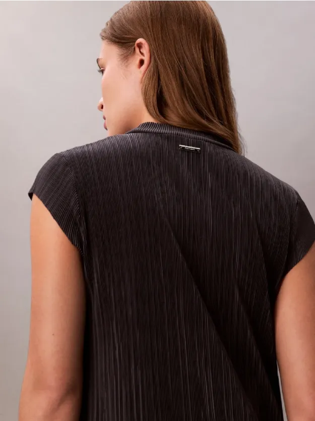 Ebony Plisse Midi Dress