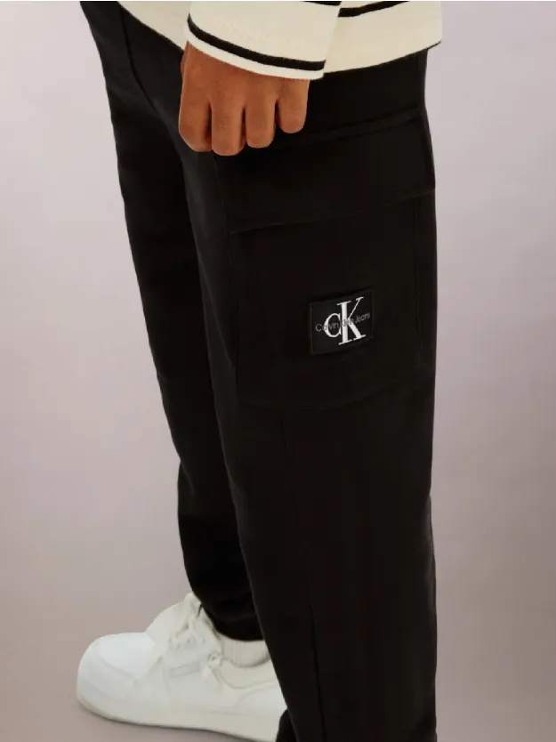 Ck Black Relaxed Cargo Joggers