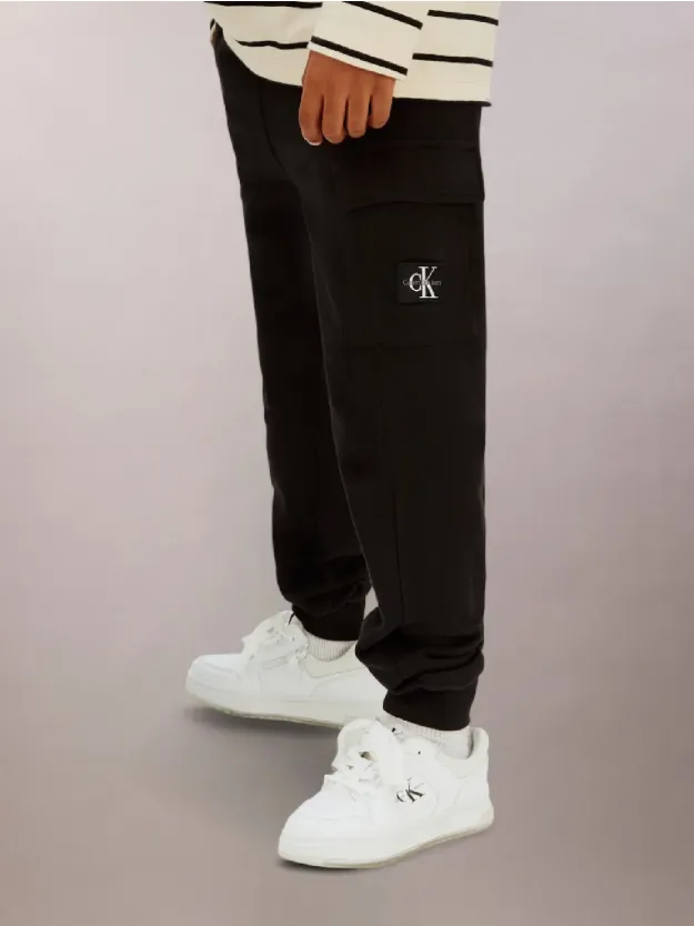 Ck Black Relaxed Cargo Joggers