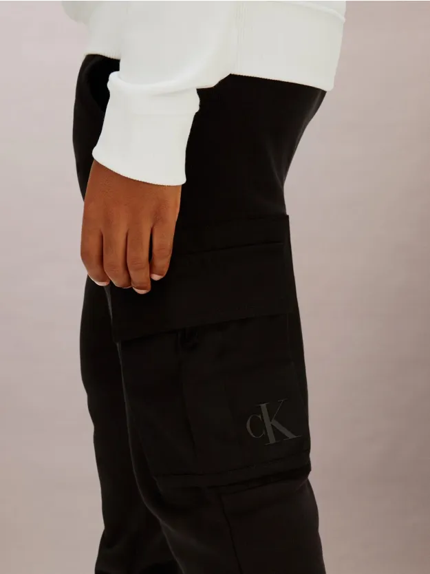 Ck Black Contrast Pocket Joggers