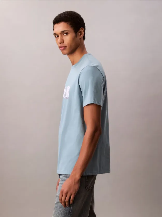 Smoke Blue تيشرت بطبعة رِد بوكس