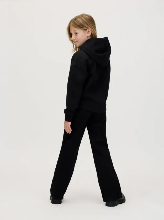 Ck Black Fleece Logo Hoodie