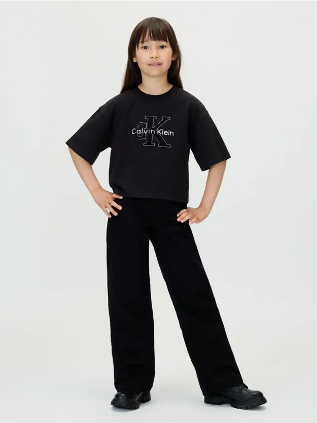 Ck Black Toweling Logo T-shirt