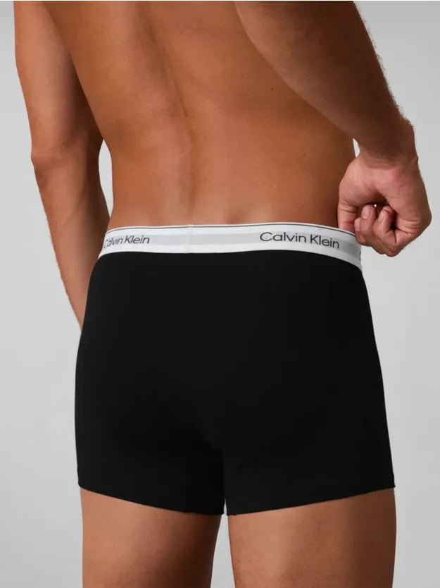 Black/Seamless Emblem_Dark Berry/Ad 3 Pack Trunks - Cotton Stretch