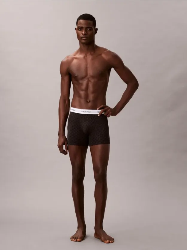 Sleet/Seamless Emblem_Black/Ashford 3 Pack Boxer Briefs - Icon Cotton Stretch