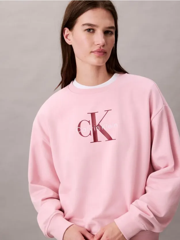 Pink Nectar Cropped Monogram Sweatshirt