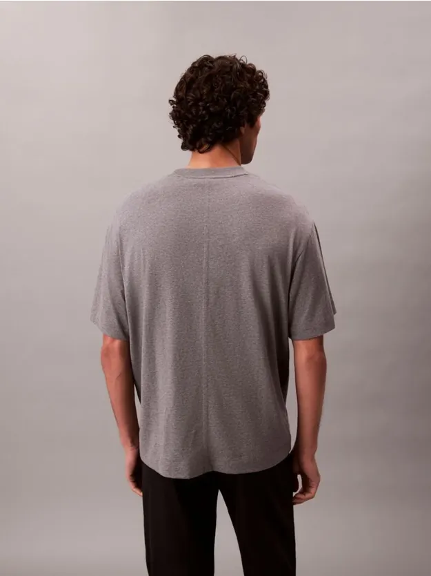 Med Grey Heather CK Emblem Patch Tee