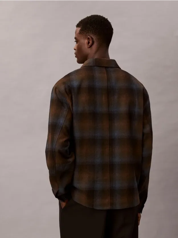 Thrush Yarn-Dyed Wool Blend Flannel Zip Jacket