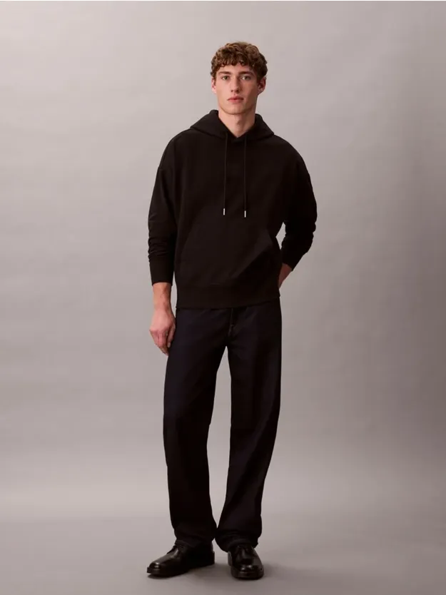 Black هودي من التيري بشعار