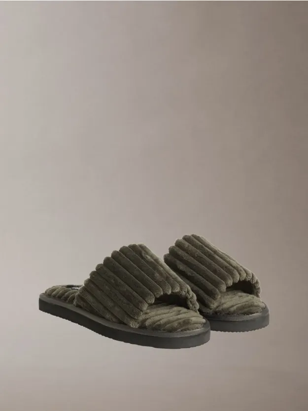 Beluga Soft Padded Corduroy Slippers