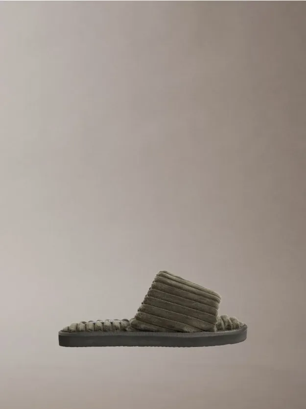 Beluga Soft Padded Corduroy Slippers