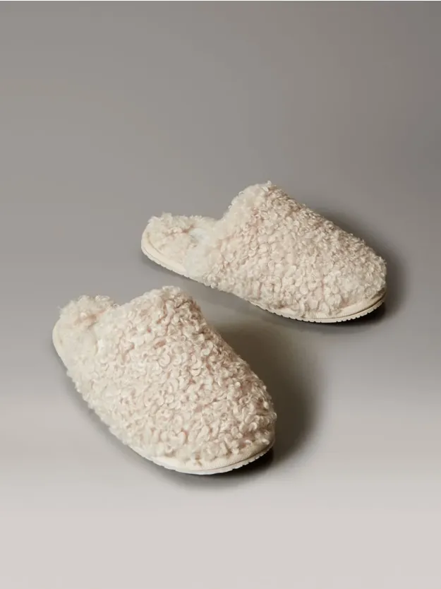 Marshmallow Faux Shearling Sherpa Slippers