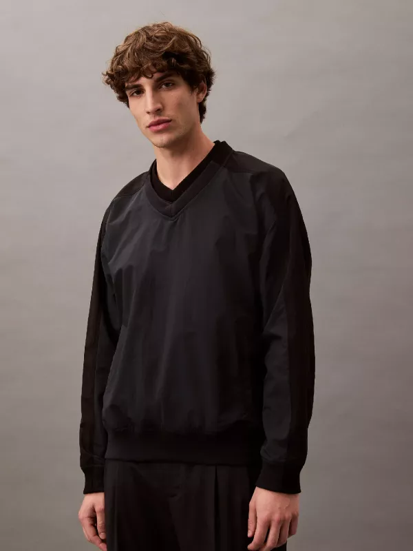 Double v neck sweater online