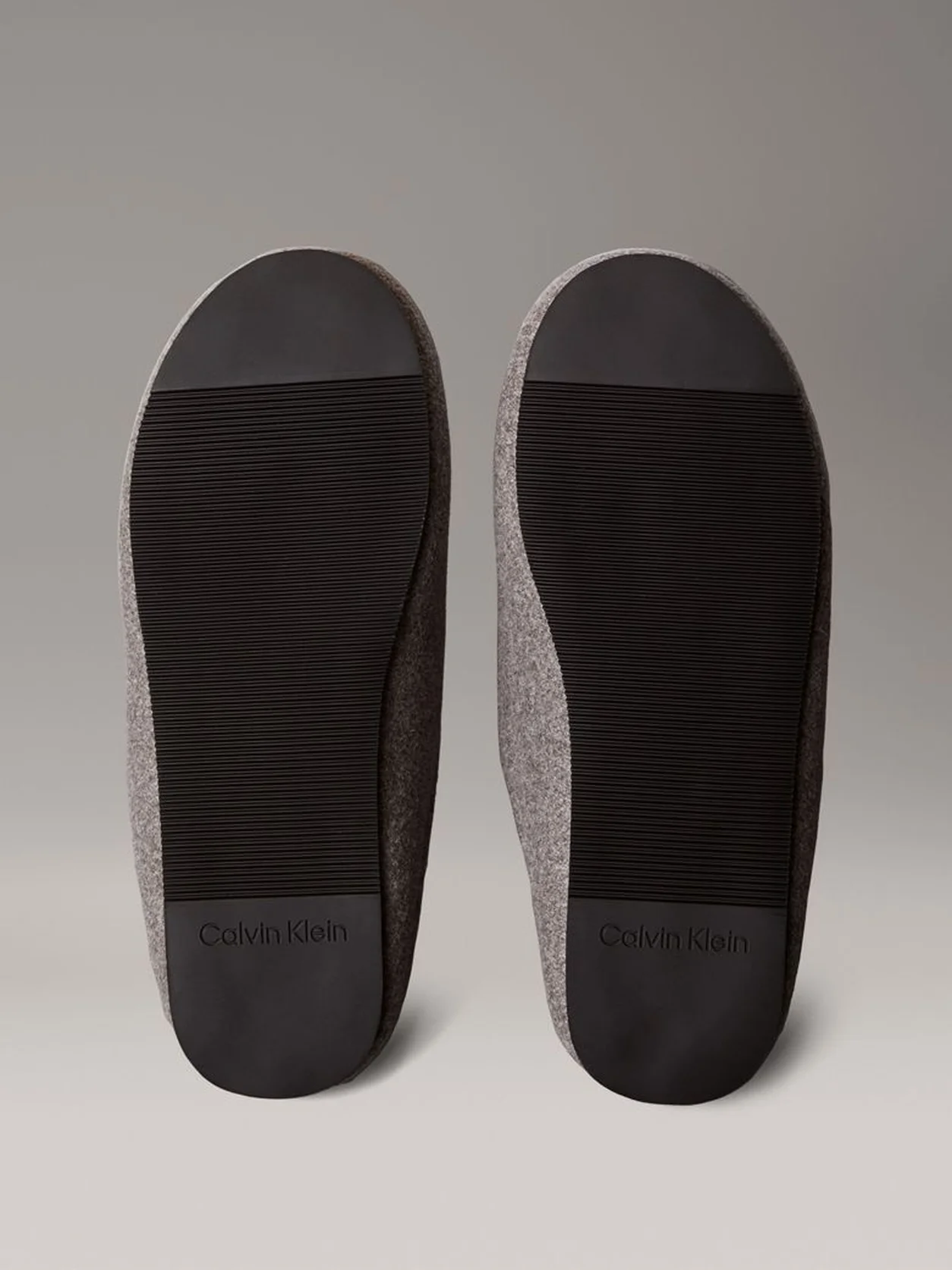 Granite Gray/Black Felt Signature Logo Mule Slippers