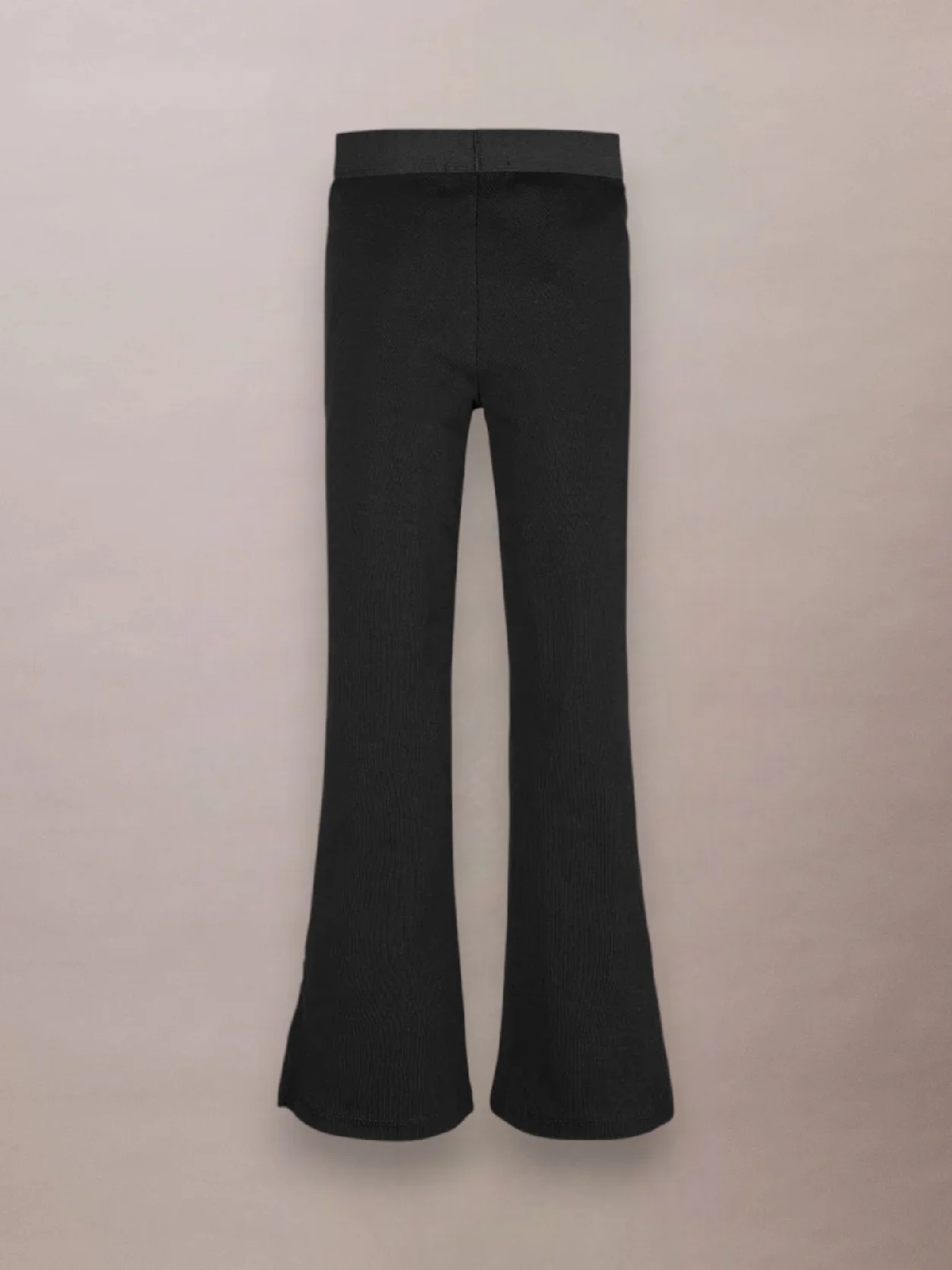 Ck Black Rib Flare Pant