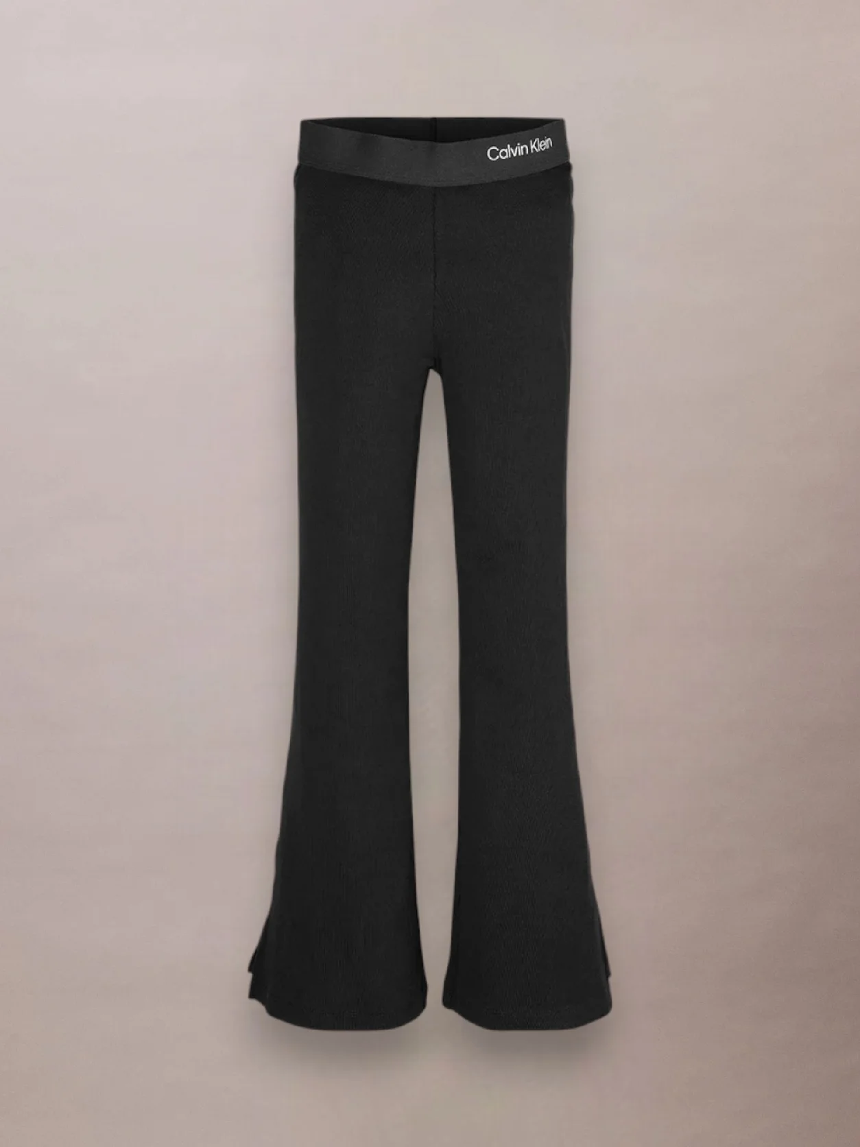 Ck Black Rib Flare Pant