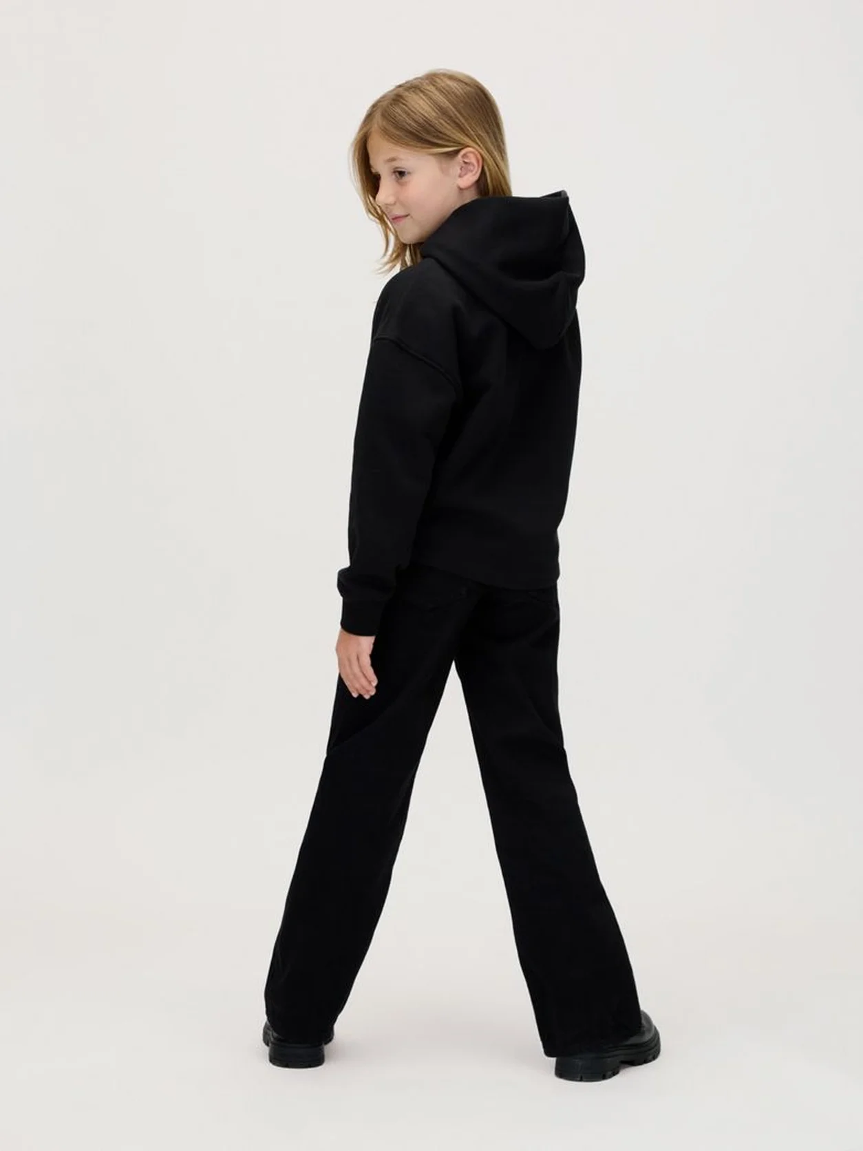 Ck Black Fleece Logo Hoodie