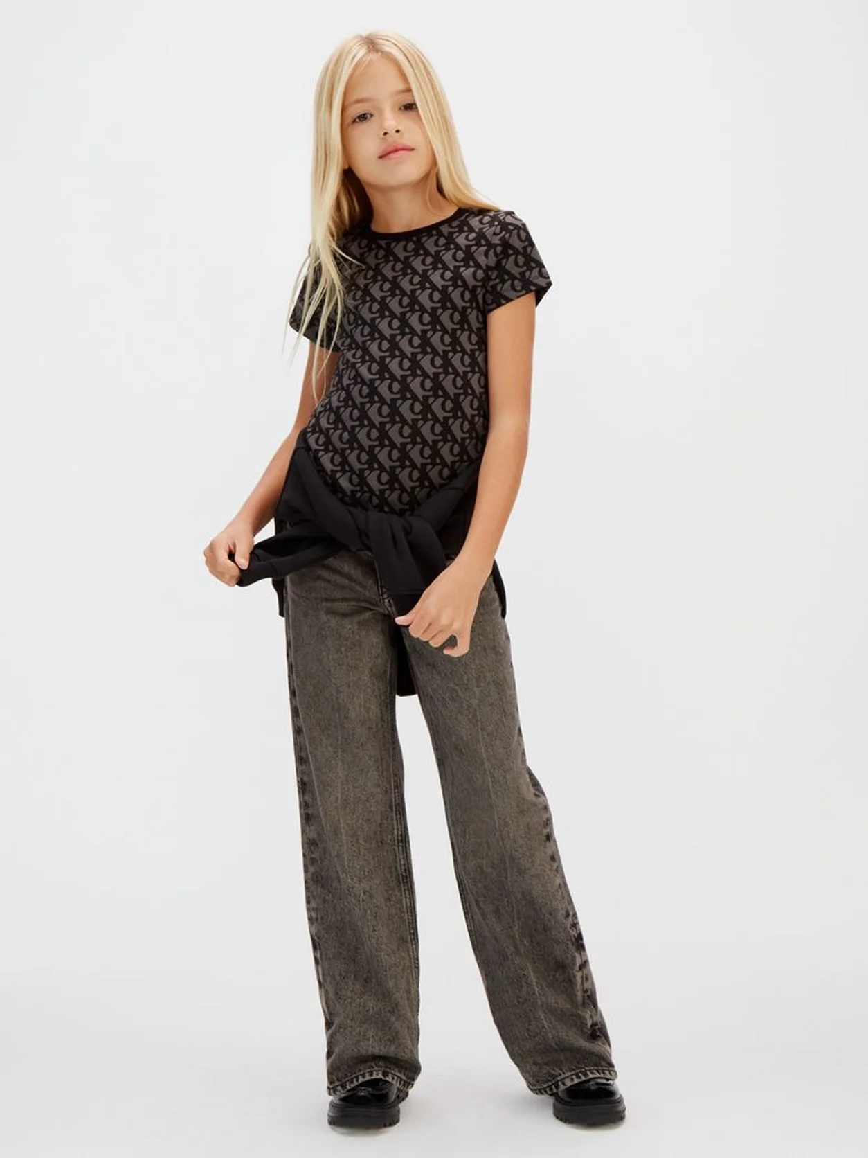 Whitecap Gray / Ck Black 2-Pack Stripe Slim T-Shirts