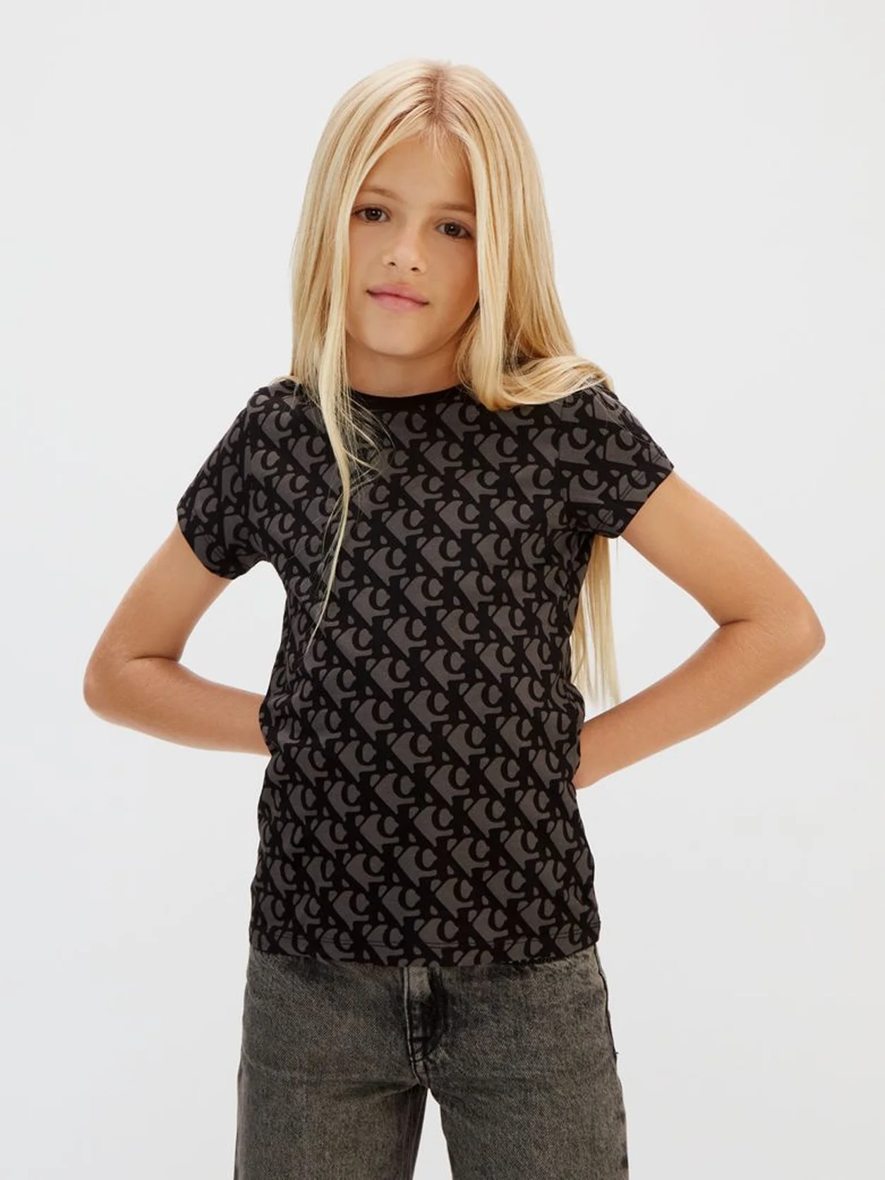 Whitecap Gray / Ck Black 2-Pack Stripe Slim T-Shirts