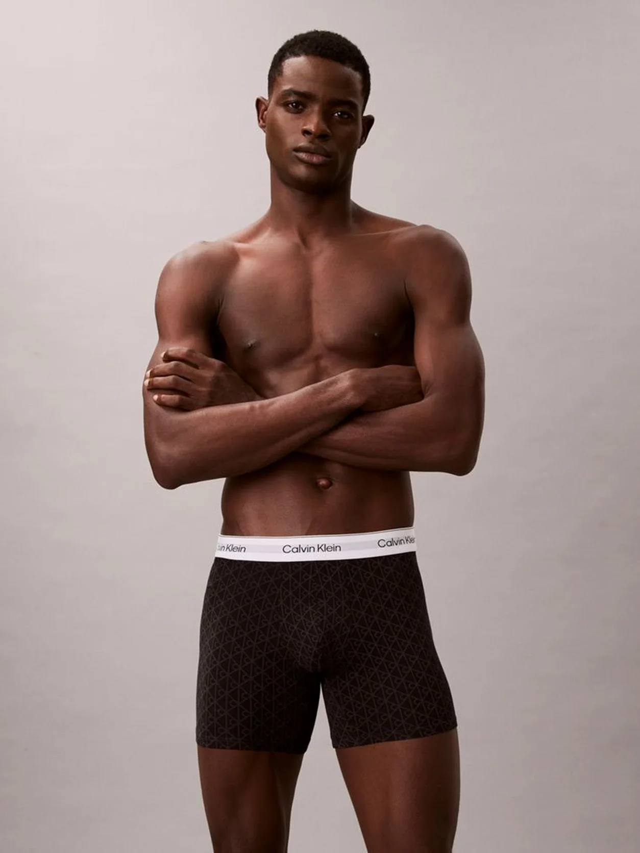 Sleet/Seamless Emblem_Black/Ashford 3 Pack Boxer Briefs - Icon Cotton Stretch