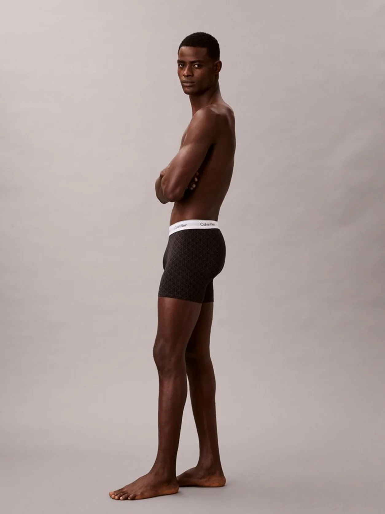 Sleet/Seamless Emblem_Black/Ashford 3 Pack Boxer Briefs - Icon Cotton Stretch