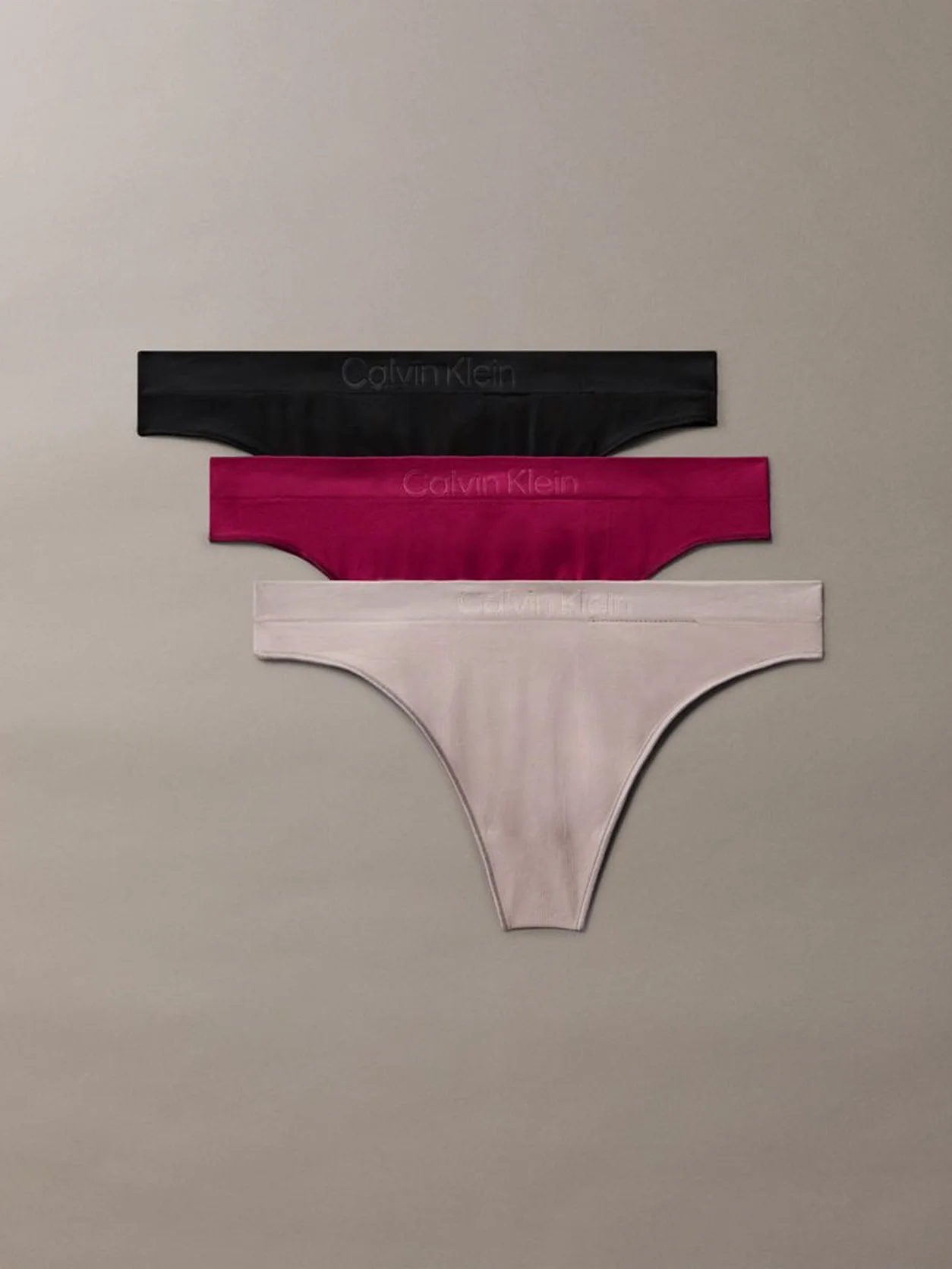 BLACK/MINK/BEET RED 3 Pack Thongs - Bonded Flex Seamless