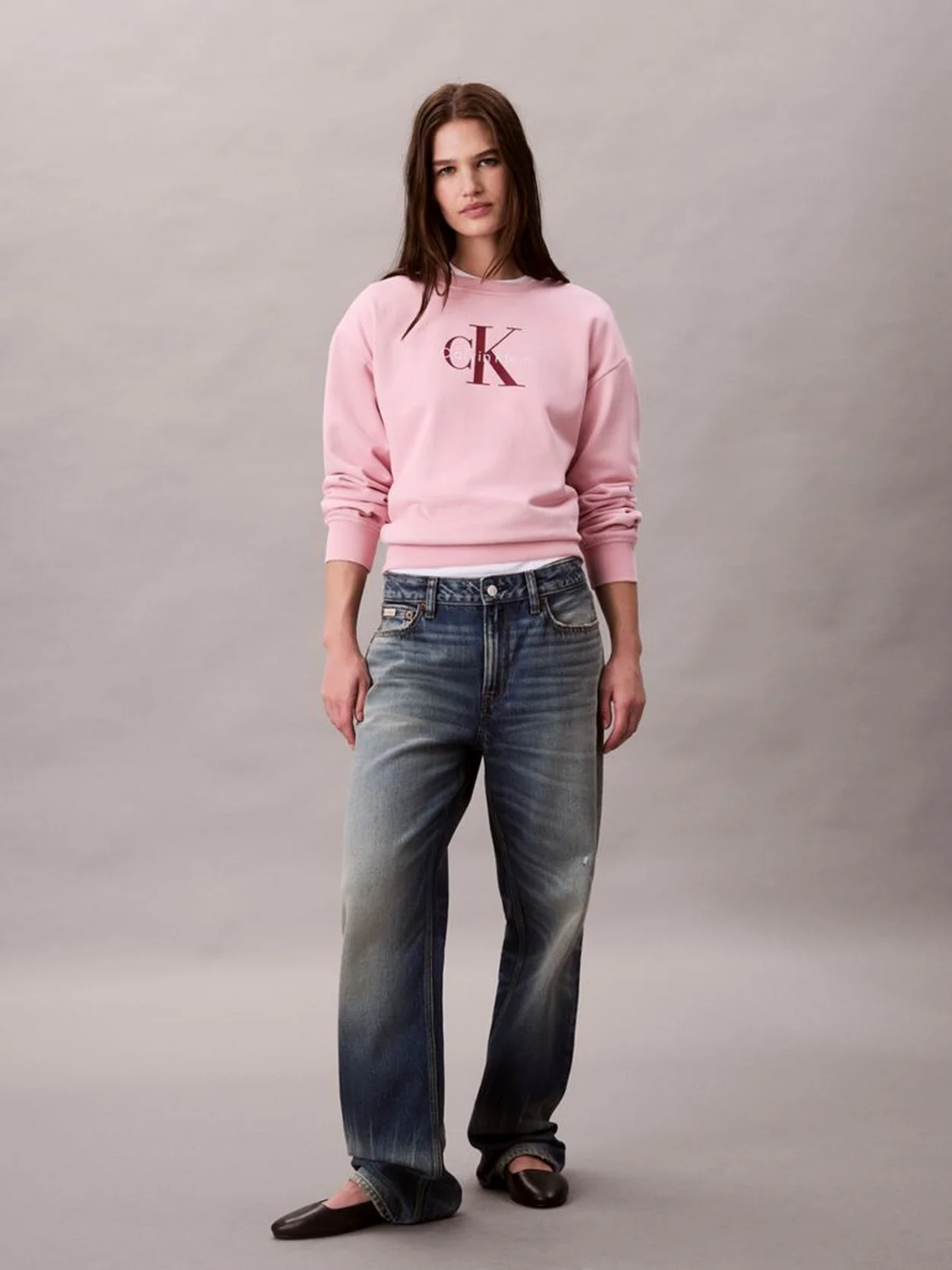 Pink Nectar Cropped Monogram Sweatshirt