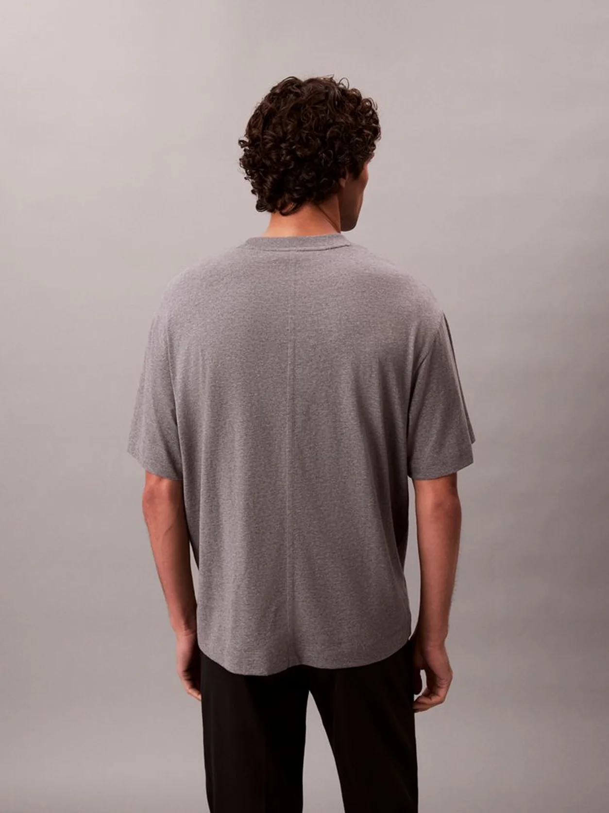 Med Grey Heather CK Emblem Patch Tee