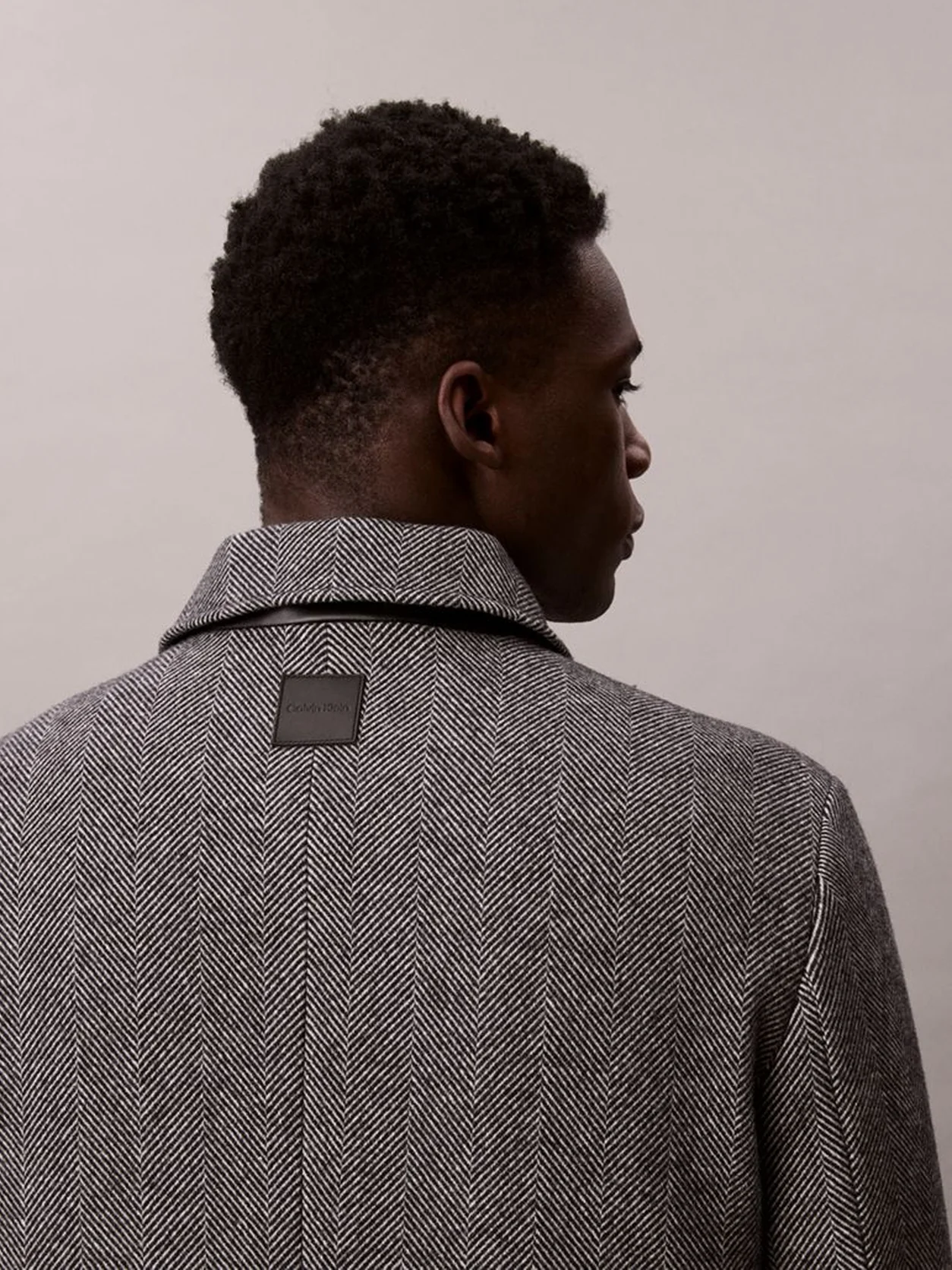 Black Tech Wool Blend Coat