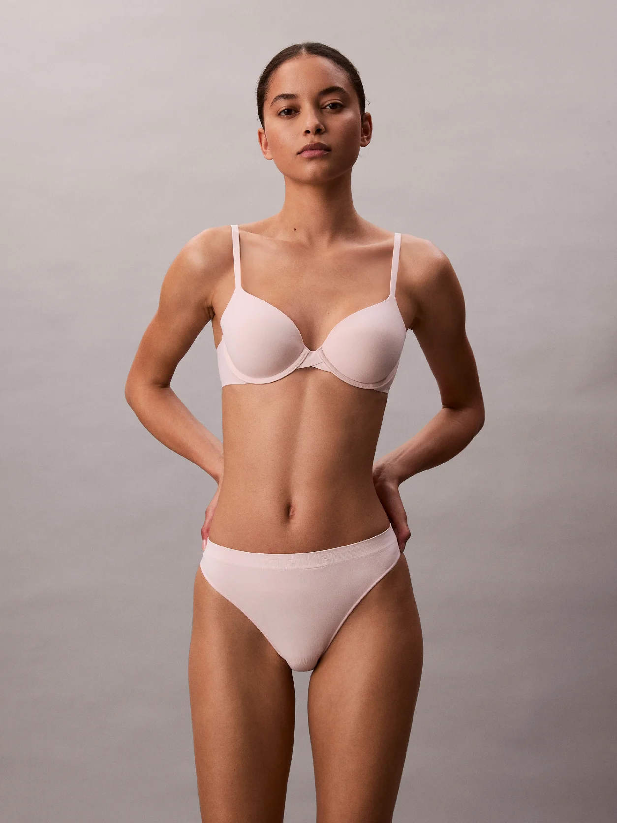 Eggshell Pink Thong - Bonded Flex Seamless