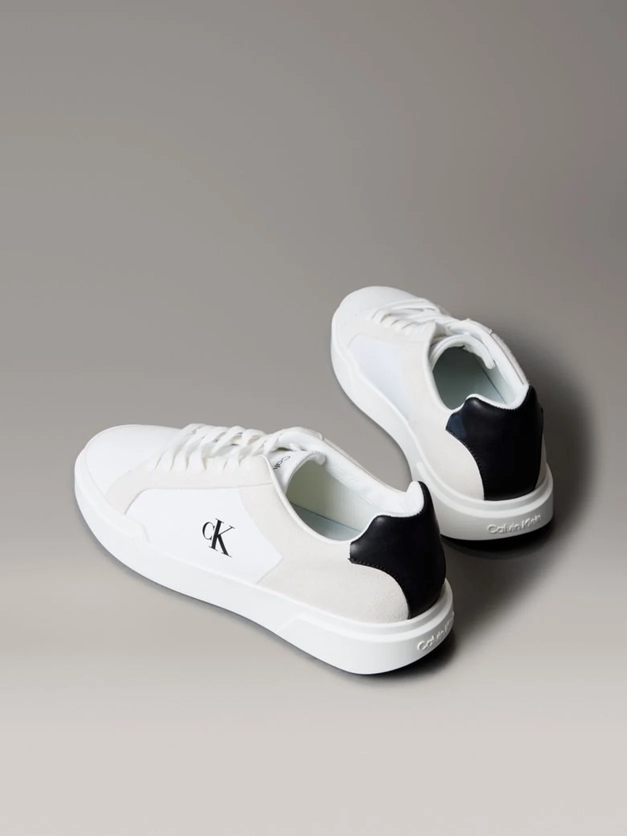 Bright White/Black Leather Durable Traction NYC Trainers