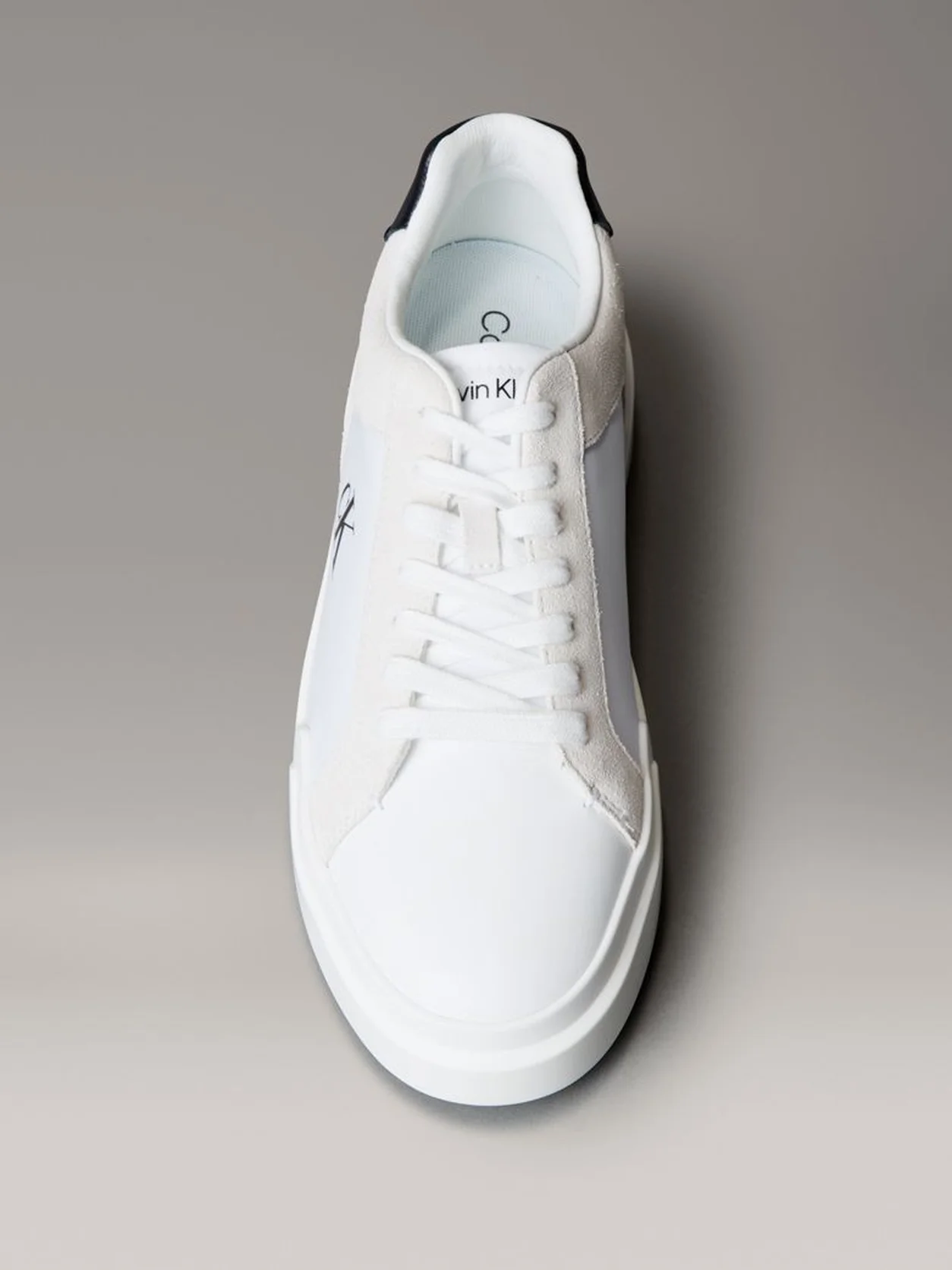 Bright White/Black Leather Durable Traction NYC Trainers