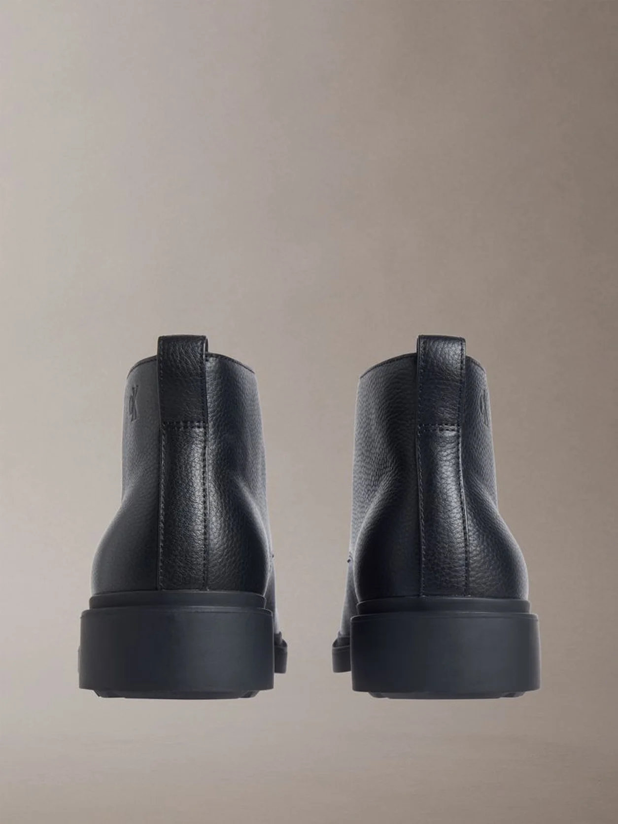 Triple Black Leather Airfit® Lugged Desert Boots