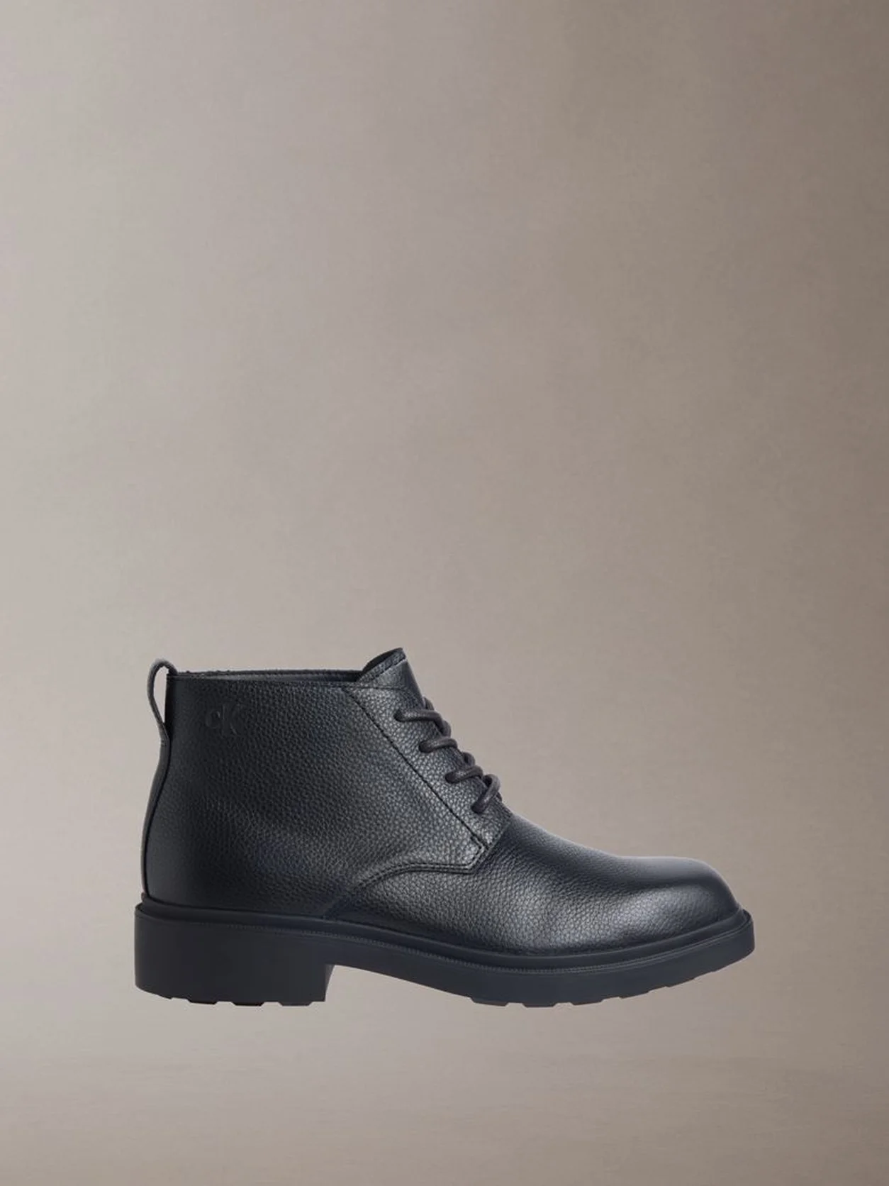 Triple Black Leather Airfit® Lugged Desert Boots